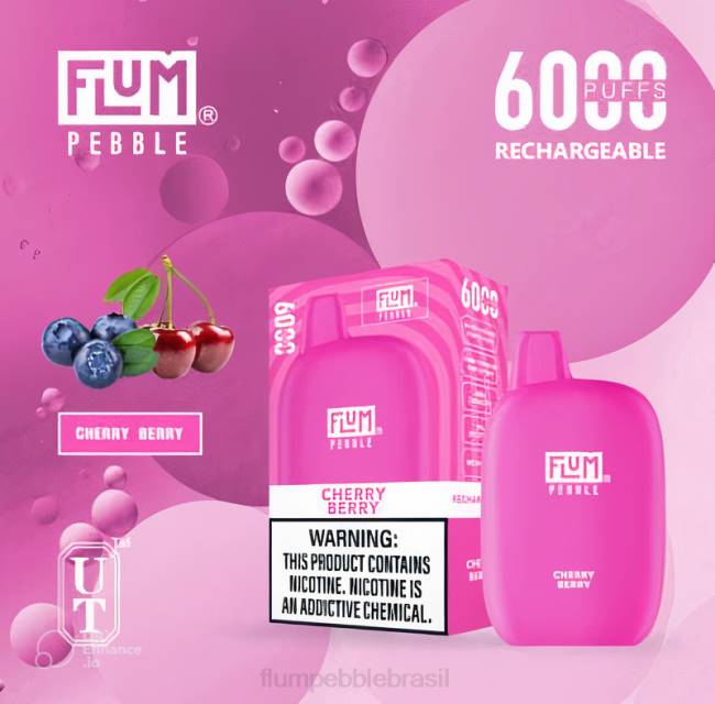 FLUM PEBBLES 6000 baforadas baga de cereja 828A20 | FLUM PEBBLE VAPE NEAR ME